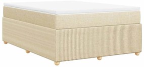 Cama com molas/colchão 140x190 cm tecido cor creme
