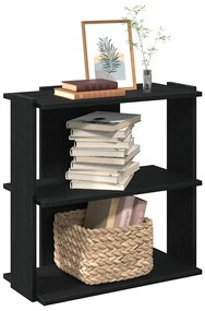 vidaXL Estante c/ 3 prateleiras 60x30x60 cm derivados de madeira preto