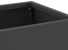 Fogueira vidaXL com armazenamento de lenha Preto 60x35x100 cm Aço