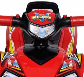 Carro motorizado vermelho com música e luzes