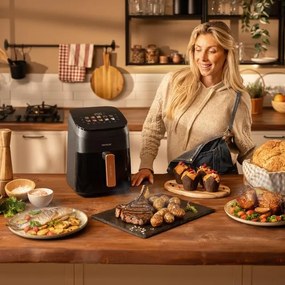 Fritadeira com dupla resistência Cecofry&Grill Smokin' 4500 com 4.5 litros de capacidade e 1900 W