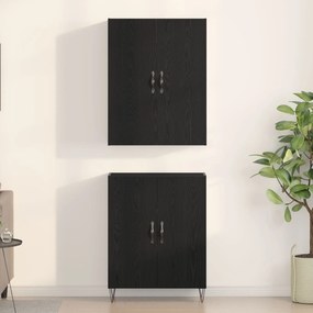 Armário Alto vidaXL Carvalho Preto 69,5x34x180 cm Madeiras de Engenhar
