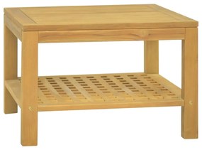 vidaXL Mesa de centro 60x60x40 cm madeira de teca maciça