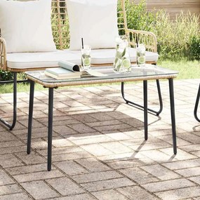 Mesa de Jardim Natural 80 x 40 x 45 cm Rattan Sintético