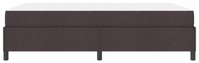 Cama Box Castanho 160 x 200 cm Tecido, Madeira de Engenharia