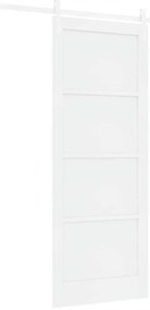 Porta Deslizante vidaXL com Conjunto de Hardware Branco 83x211 cm Made