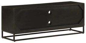 Móvel de TV 110x30x40 cm mangueira maciça e ferro preto