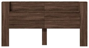 Armário cabeceira luzes LED 200x16,5x103,5 cm carvalho castanho