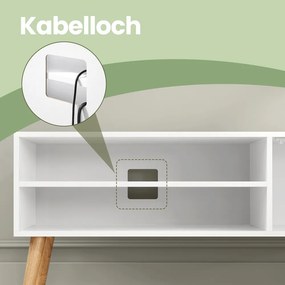 Móvel de TV baixo 120 x 40 x 49 cm branco