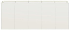 Vaso floreira 200x40x80 cm aço laminado a frio branco