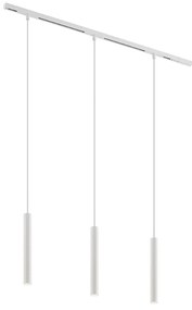 Modern railsysteem met 3 hanglampen wit 1-fase - Slimline Keno