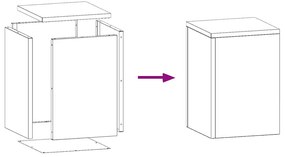 Suportes para Plantas Externos Pilar 2 pcs 24x24x35 cm Aço Galvanizado
