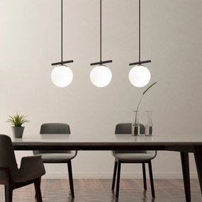 Chandelier Uzum – Branco/Preto – 81 x 15 cm