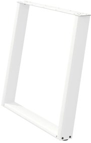 Pés de mesa de jantar em forma de U, 2 peças, branco, 90x (72-73) cm,