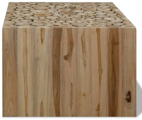 Mesa de centro em madeira de teca genuína 50x50x35 cm