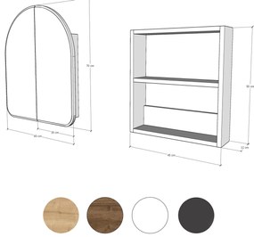 Armário de Casa de Banho Hope – Branco – 12x45x50 cm