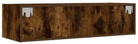 Móvel de TV com luzes LED 100X35,5x25 cm carvalho fumado