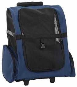 vidaXL Carrinho para animais de estimação 3 em 1 Design Azul 48x32x57 cm Tecido Oxford