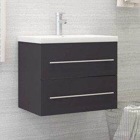 vidaXL Armário lavatório 60x38,5x48 cm derivados de madeira cinzento