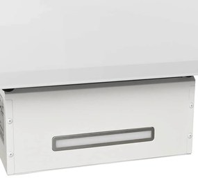 Exaustor de parede 90 cm aço e vidro temperado branco