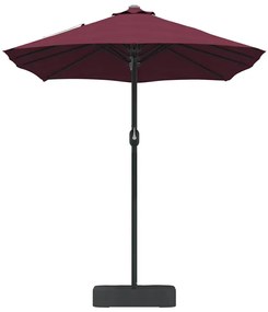 Guarda-sol de Jardim Vermelho bordô 385 x 209 x 244 cm tecido
