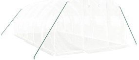 Estufa com estrutura de aço 18 m² 6x3x2 m branco