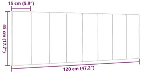 Almofadão de cabeceira 120 cm tecido creme