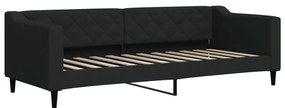 Sofá-cama com gavetão 80x200 cm tecido preto