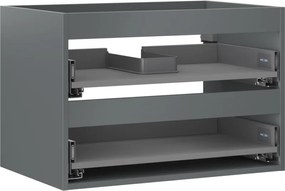 Mexen Box-A corpo de armário para pia 70 cm, 2 gavetas, grafite mate - 91AX0-0700-470-2-66