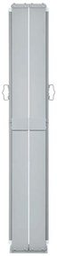 Toldo lateral retrátil para pátio 170x1200 cm vermelho