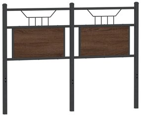 Cabeceira de cama 120cm derivados madeira/aço carvalho castanho
