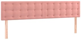 Cama boxspring com colchão 120x190 cm veludo rosa