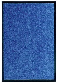 vidaXL Tapete de porta lavável 40x60 cm azul