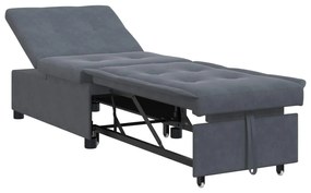 vidaXL Sofá-Cama Cinza Escuro 194 x 67 x 82 cm Veludo