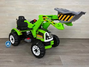 Trator infantil eletrico Tractor Claas Style 12V com Pá frontal Verde