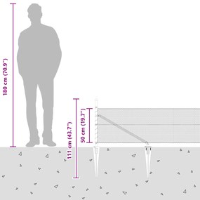 Cerca Hexagonal vidaXL Cinza 0,5x50 m Aço