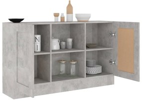 Aparador 120x30,5x70 cm derivados de madeira cinzento cimento