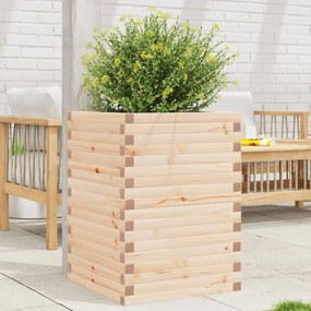 vidaXL Vaso/floreira de jardim 50x50x68,5 cm madeira de pinho maciça