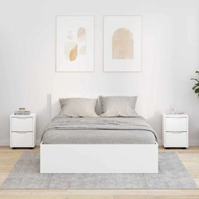 vidaXL Mesas de cabeceira com gaveta 2 pcs Branco 30,5 x 30 x 43 cm
