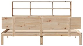 Cama com estante sem colchão 180x200 cm pinho maciço
