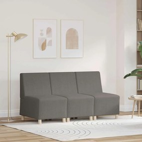 vidaXL Sofá Chiar 3 pcs Cinzento-claro 55 x 74 x 82 cm