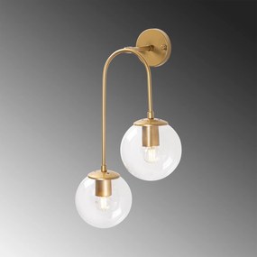 Aplique de Parede Jewel – Dourado Brilhante – 30 x 24 cm