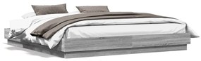 vidaXL Estrutura de cama 200x200 cm derivados madeira cinzento sonoma