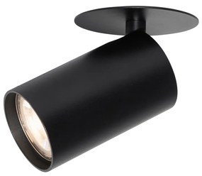 Conjunto de 6 focos embutidos modernos pretos GU10 50mm - Chels