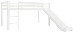 Estrutura de cama infantil c/ escorrega e escada pinho 97x208cm