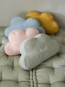 Almofada personalizável em gaze de algodão, Nuvem verde-salva