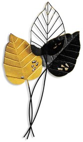 Acessório Decorativo de Parede em Metal Fall – Amarelo e Preto – 45 x