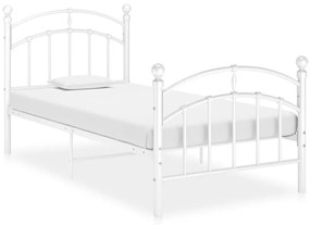 vidaXL Estrutura de cama 100x200 cm metal branco