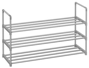 Sapateira 30 x 92 x 55 cm com 3 níveis Cinzento