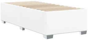 Estrutura de cama 90x200 cm couro artificial branco